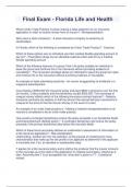 Final Exam - Florida Life and Health