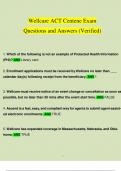 Wellcare ACT Centene Exam Questions and Answers &lpar;2023 - 2024&rpar; &lpar;Verified by Expert&rpar;