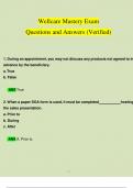 Wellcare ACT Mastery Exam Questions and Answers (2023 - 2024) (Verified by Expert)