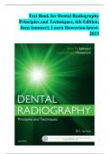 Test Bank for Dental Radiography Principles and Techniques&comma; 6th Edition&comma; Joen Iannucci&comma; Laura Howerton-latest-2023