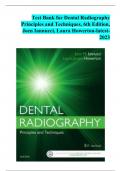 Test Bank for Dental Radiography Principles and Techniques, 6th Edition, Joen Iannucci, Laura Howerton-latest-2023