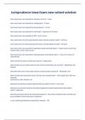 Jurisprudence Iowa Exam new solved solution