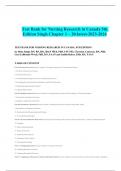  Test Bank for Nursing Research in Canada 5th Edition Singh Chapter 1 &ndash; 20-latest-2023-2024