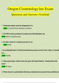 Oregon Cosmetology Laws Exam Questions and Answers &lpar;2023 - 2024&rpar; &lpar;Verified by Expert&rpar;