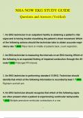 NHA NOW EKG STUDY GUIDE Questions and Answers &lpar;2023 - 2024&rpar; &lpar;Verified by Expert&rpar;