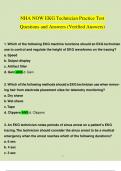 NHA NOW EKG Technician Practice Test Questions and Answers &lpar;2023 - 2024&rpar; &lpar;Verified by Expert&rpar;