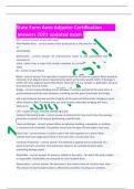State Farm Auto Adjuster Certification   answers 2023 updated exam&Tab;