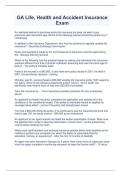 GA Life&comma; Health and Accident Insurance Exam