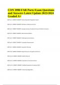CON 3990 FAR Parts Exam Questions and Answers Latest Update 2023/2024 Graded A+