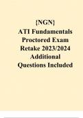 2023&sol;2024 ATI FUNDAMENTALS PROCTORED EXAM Retake with NGN