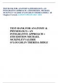 TEST-BANK FOR- ANATOMY & PHYSIOLOGY= AN INTEGRATIVE APPROACH = 4TH EDITION- MICHAEL MCKINLEY VALERIE O’LOUGHLIN THERESA BIDLE  All Chapters Covered. LATEST UPDATE 2023 / 2024