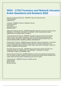 WGU - C702 Forensics and Network Intrusion Exam Questions and Answers 2023