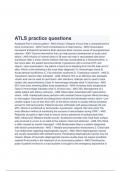 ATLS practiceQuestions & Answers 2023 ( A+ GRADED 100% VERIFIED)