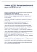 Centene ACT ME Review Questions and Answers 100&percnt; Correct
