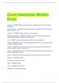 Court Interpreter Written  Exam