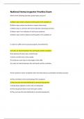 National Home Inspector Practice Exam Latest Update 2023