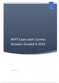NFPT Exam with Correct Answers Graded A 2023