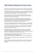 HESI Obstetrics&sol;Maternity Practice Exam Questions And Answers 