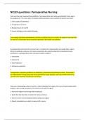 NCLEX questions&colon; Perioperative Nursing&sol; Download to Score A&plus;