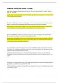 Nuclear medicine exam review Q&A Complete Solution Rated A&plus;