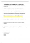 Nuclear Medicine&colon; Exit Exam Practice Questions With Verified Answers Graded A&plus;