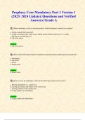 Prophecy Core Mandatory Part 1 Version 1 (2023/ 2024 Update) |Questions and Verified Answers| Grade A