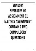 ENN1504 SEMESTER 02 ASSIGNMENT 01