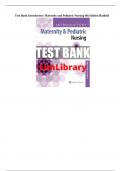 Test Bank For Introductory Maternity & Pediatric Nursing 4th Edition By Nancy Hatfield&semi; Cynthia Kincheloe Chapter 1-42&vert; Test Bank 100&percnt; Veri&filig;ed Answers