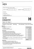 AQA GCSE CHEMISTRY Higher Tier Paper 2 JUNE 2023 QUESTION PAPER