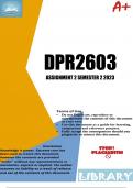 DPR2603 Assignment 2 (DETAILED ANSWERS) Semester 2 2023 - DUE 21 September  2023 