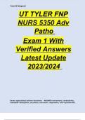 UT TYLER FNP NURS 5350 Adv Patho Exam 1 With Verified Answers Latest Update 2023/2024 