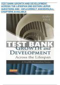 TEST BANK GROWTH AND DEVELOPMENT ACROSS THE LIFESPAN 2ND EDITION LEIFER QUESTIONS AND  100%CORRECT ANSWERS|ALL CHAPTERS AVAILABLE 