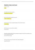 Radiation State Card Exam Q&A Already Graded A&plus;