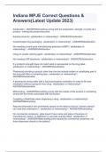 Indiana MPJE Correct Questions & Answers&lpar;Latest Update 2023&rpar;