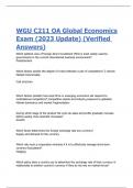 WGU C211 OA Global Economics Exam (2023 Update) (Verified Answers)