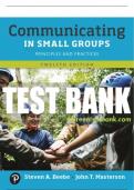 Test Bank For Communicating in Small Groups: Principles and Practices 12th Edition All Chapters - 9780135712160
