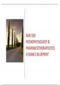 NUR 339: Pathophysiology & Pharmacotherapeutics II Exam 2 Blueprint graded A+