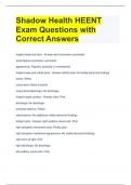Shadow Health HEENT Exam Questions with Correct Answers 