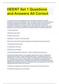 HEENT Set 1 Questions and Answers All Correct 