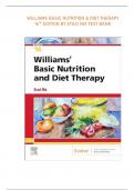 WILLIAMS BASIC NUTRITION & DIET THERAPY 16TH EDITION BY STACI NIX TEST BANK | Q&A WITH EXPLANATIONS (GRADED A+) | BEST 2023