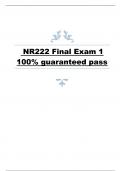 NR222 Final Exam 1 100% guaranteed pass