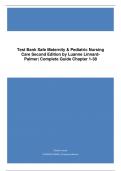 Test Bank Safe Maternity & Pediatric Nursing Care 2nd Edition by Luanne Linnard-Palmer| Complete Guide Chapter 1-38| Test Bank 100% Veriﬁed Answers