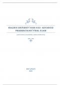 WALDEN UNIVERSITY NURS 6521 ADVANCED PHARMACOLOGY FINAL EXAM | QUESTIONS & ANSWERS (GRADED A+)  | 100% VERIFIED UPDATED