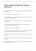 Illinois Pesticide Applicator General Standards exam 2023 with 100&percnt; complete solutions