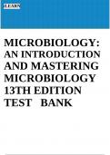 MICROBIOLOGY: AN INTRODUCTION PLUS MASTERING MICROBIOLOGY 13TH EDITION TEST BANK