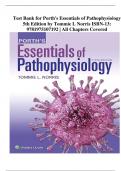Test Bank for Porth's Essentials of Pathophysiology 5th Edition by Tommie L Norris ISBN-13: 9781975107192 | All Chapters Covered