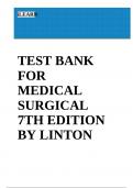 TEST BANK FOR MEDICAL SURGICAL 7TH EDITION BY LINTON LATEST UPDATE