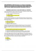 HESI RN MENTAL HEALTH Version 1 to Version 3 &lpar;Complete&rpar;  Questions and Answers with Explanations &lpar;latest Update 2023&rpar;&comma;  100&percnt; Correct&comma; Highly Recommended&comma; Download to Score A&plus;