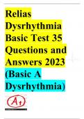 RELIAS DYSRHYTHMIA BASIC B 35 QUESTIONS WITH ANSWERS 2023-2024