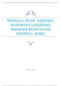 Module 6 Exam - Requires Respondus LockDownBrowser Results for Maxwell Asare